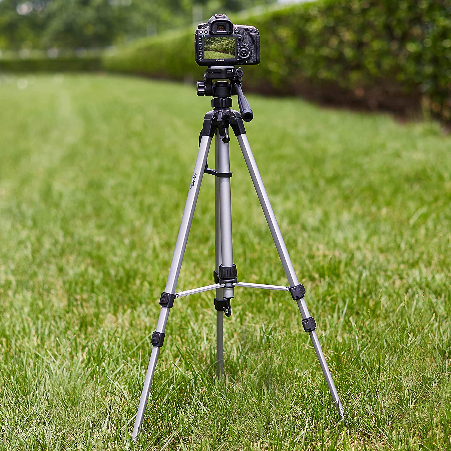 Amazon Basics Trépied léger de 152 cm pour appareil photo, reflex numérique et jumelles, avec sac de transport